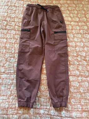 Boys Cargo Jogger Pants - Marroon